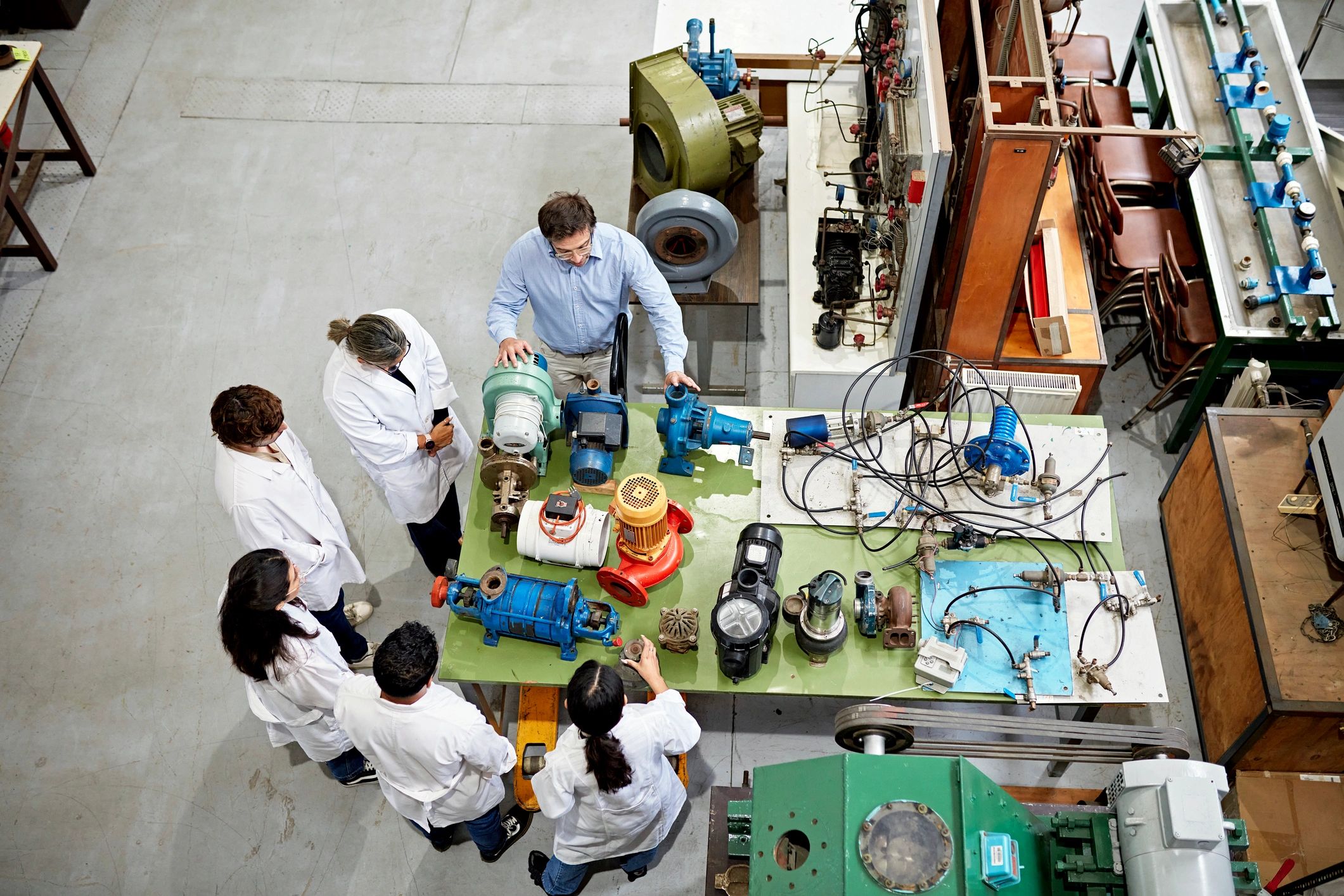 Instructor leading a renewable energy learning session