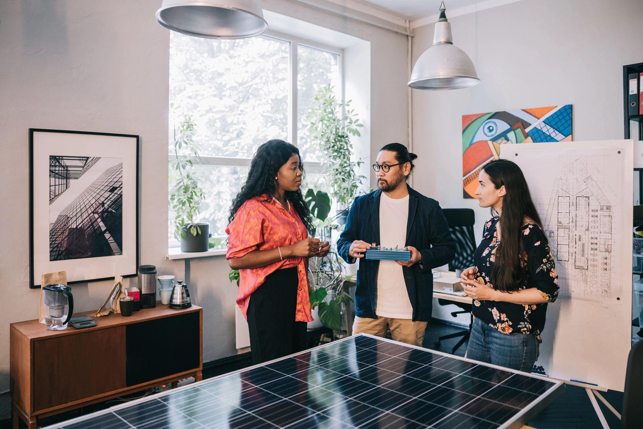 Community member in renewable energy discussion